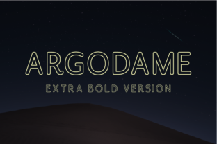 Argodame Outline Extra Bold Typeface for Marketers