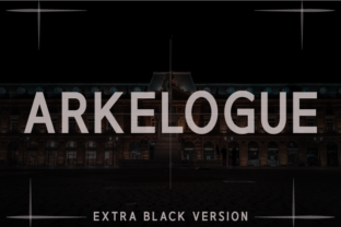 Arkelogue Extra Black Typeface for Editorial Design