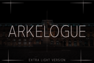 Arkelogue Extra Light Typeface for Clean Branding