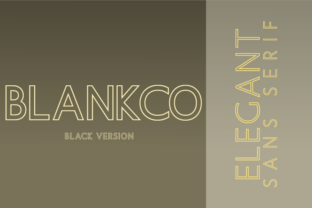 Blankco Outline Black Font for Modern Maker Branding