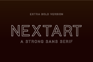 Nextart Outline Extra Bold Typeface for Marketers
