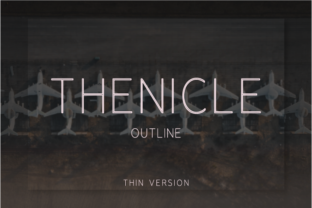 Thenicle Outline Thin: A Modern Sans Serif Typeface